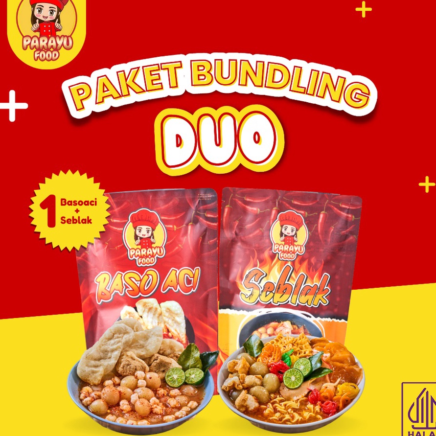 

MEGA SALE Parayu Food Paket Bundling Duo Baso Aci Seblak Instan