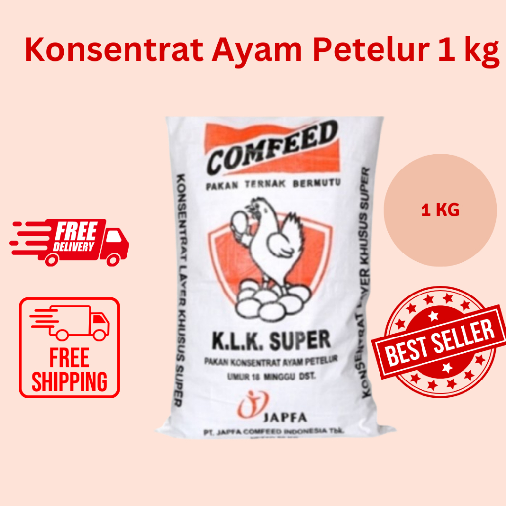 Pakan Konsentrat Ayam Petelur 1 kg Comfeed KLK Super