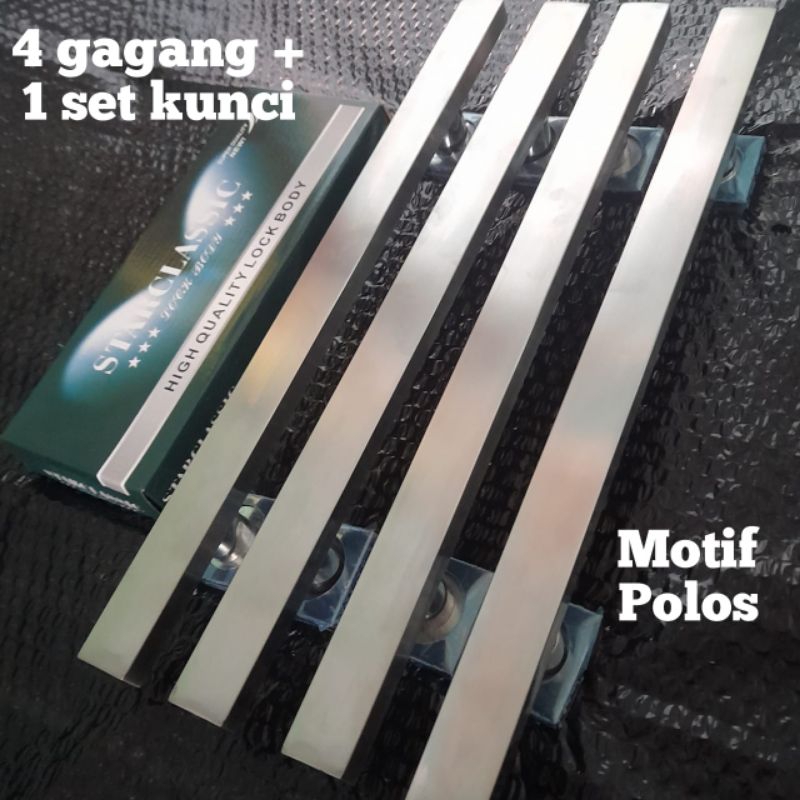 HANDLE PINTU RUMAH STENLIS 1 meter / 80cm / 60cm / Gagang pintu rumah Pintu Kupu Tarung