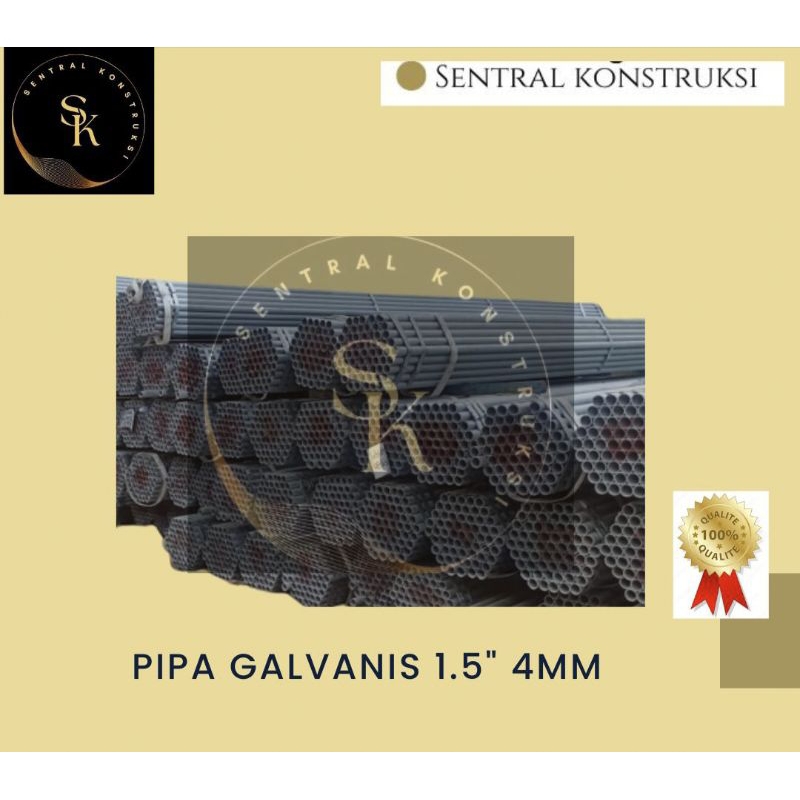 Pipa Galvanis 1,5inch X 4mm X 6m
