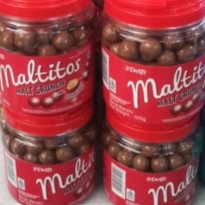 

Delfi Maltitos Malt Crunch jar 325 gr / Coklat Delfi Maltitos Curah