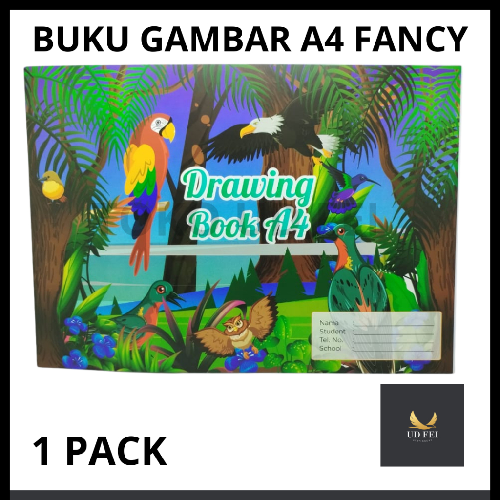 

(1 PACK) Buku Gambar A4 Fancy/ Buku Gambar A4/ Drawing Book Fancy