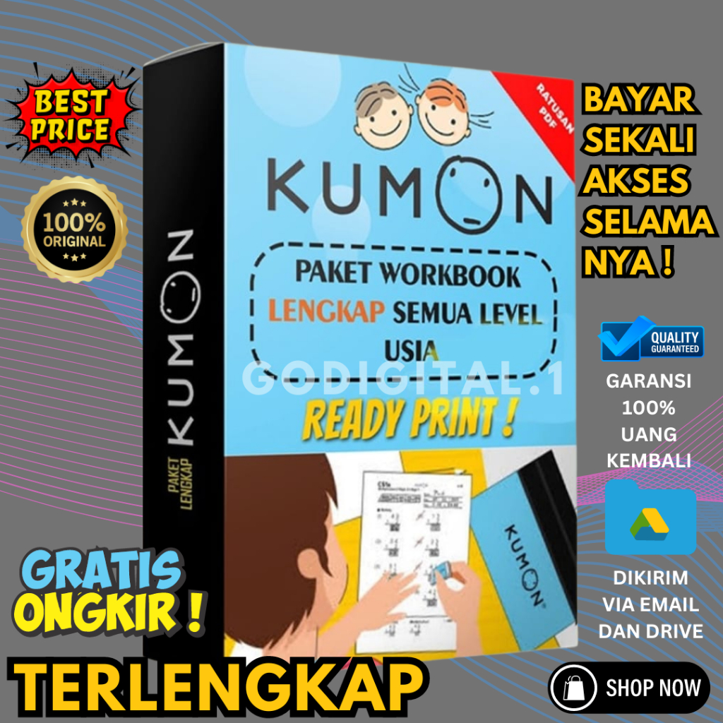 

KUMON PAKET LENGKAP PEMBELAJARAN ANAK - MEDIA PEMBELAJARAN GURU ORANG TUA KM01