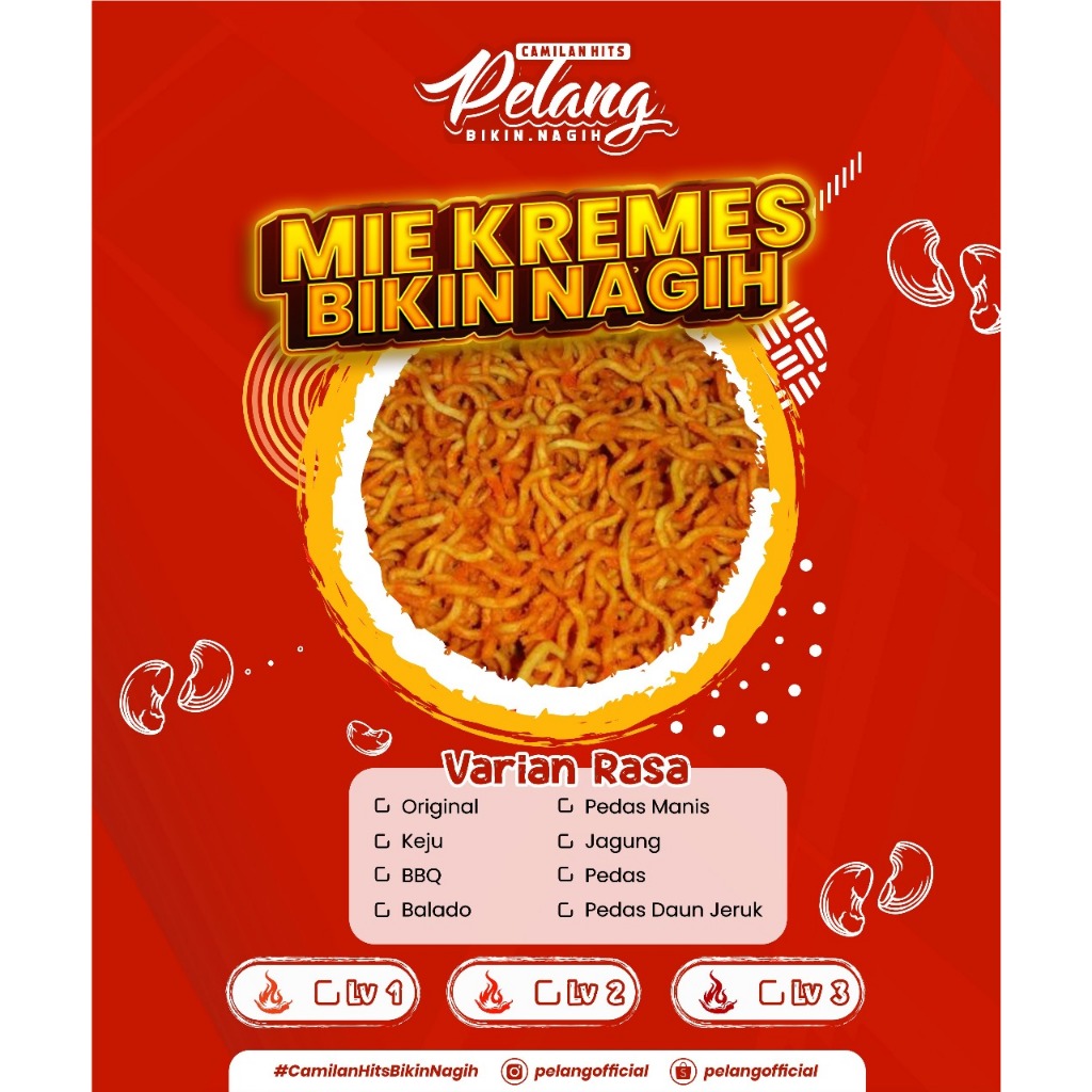 

New - Makaroni Pelang - Mie Kremes - Makaroni Pedas - Makaronu Daun Jeruk