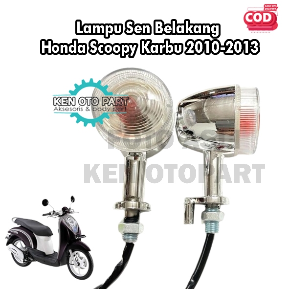 Sepasang Lampu Sen Sein Belakang Honda Scoopy Karbu Lama 2010 - 2013