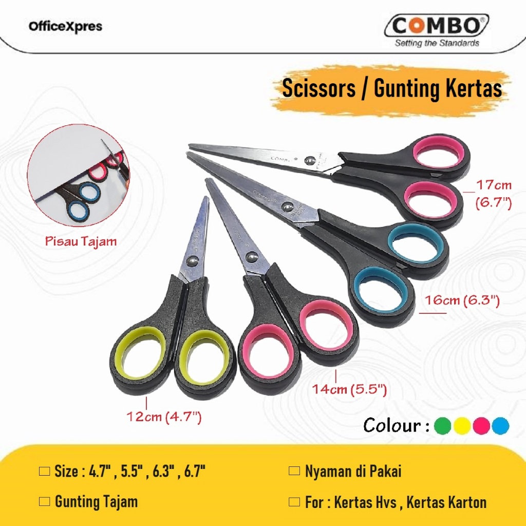 

Gunting Kertas / Scissors Stainless / Gunting Kecil / Gunting Besar