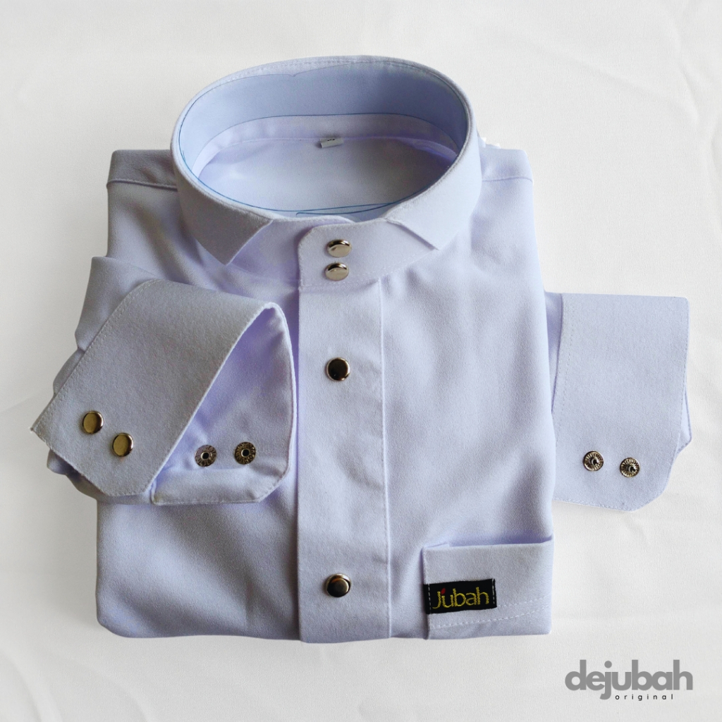 DeJubah - Qatari Gamis Jubah Pria Slimfit Dewasa-Putih