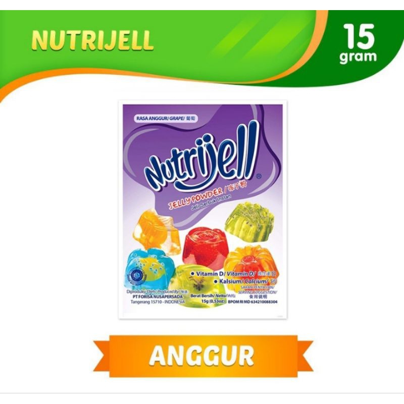 

Nutrijell Jelly Powder Grape 15Gr