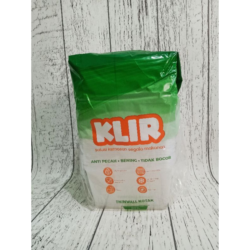 Thinwall klir/tepak makan/penyimpan makanan 3000ml (isi25pcs)