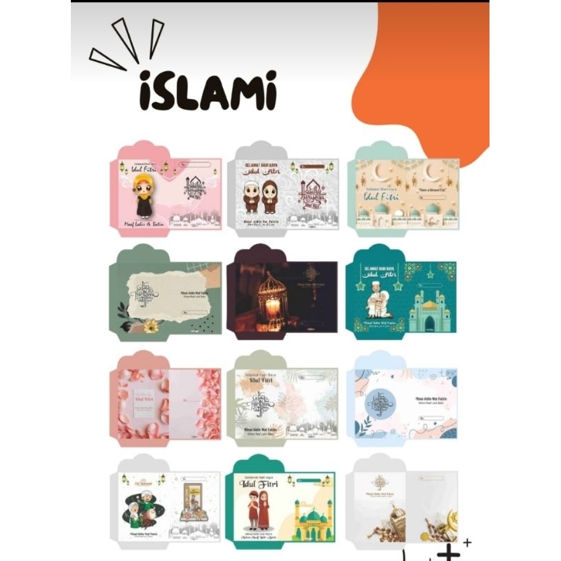 

Amplop lebaran 2024 1pack isi 40lembar motif/warna random