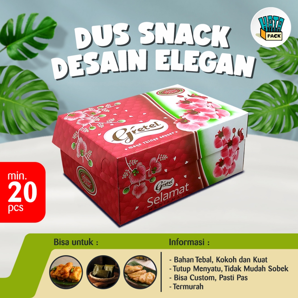 Dus Kue Gretel / Dus Box Snack / Snack Box Gretel R5 12 x 16 cm / Dus Box Kue Hansel Tegal