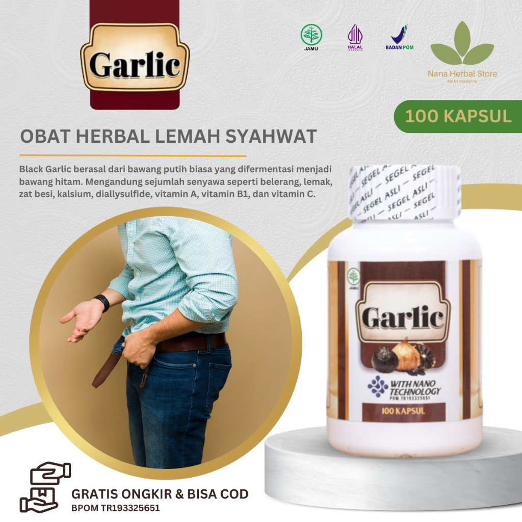 Black Garlic Bawang Tunggal Hitam Obat Herbal Lemah Syahwat Dan Ejakulasi Dini Penambah Gairah Stami