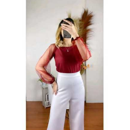 ZERAX - BAJU WANITA MERRI / TOP KOREA BLOUSE / ATASAN WANITA MODEL TERBARU