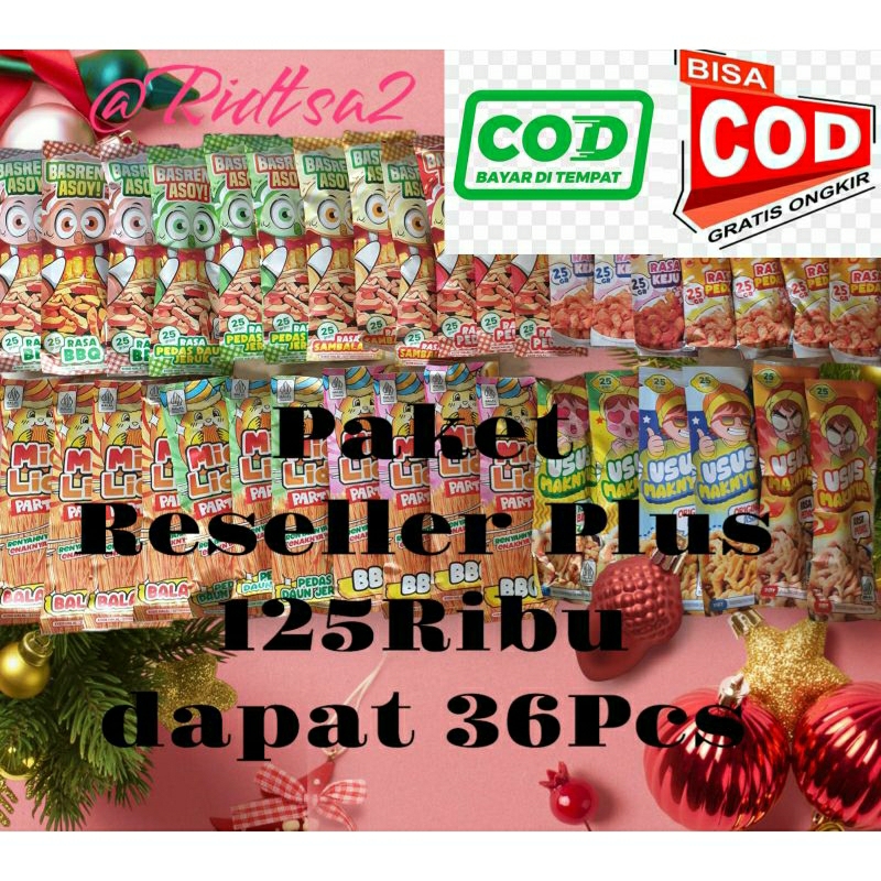 

Paket Reseller plus 125ribu dapat 36pcs cemilan CMI 25gr/pcs