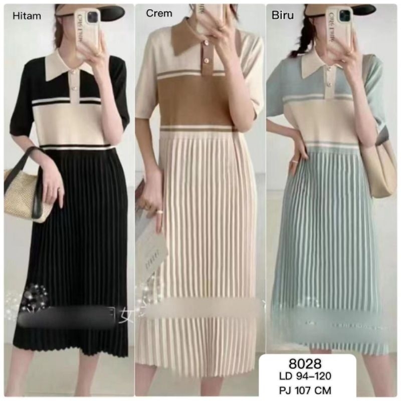 Dres rajut premium 8028 dress panjang  Rajut import