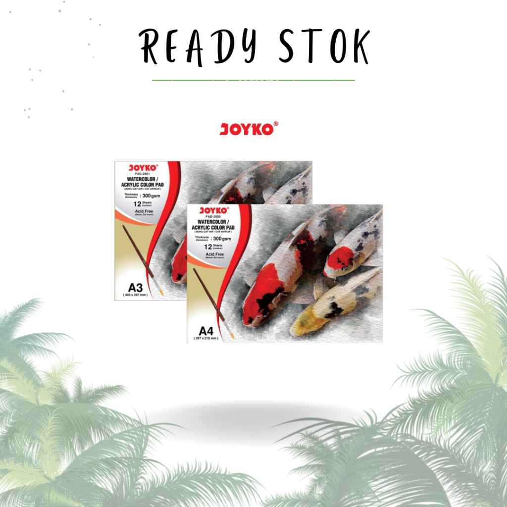 

WATERCOLOR / ACRYLIC PAD PAD-2001 ( A3 ) / SKETCH PAD A3 JOYKO ( PCS )