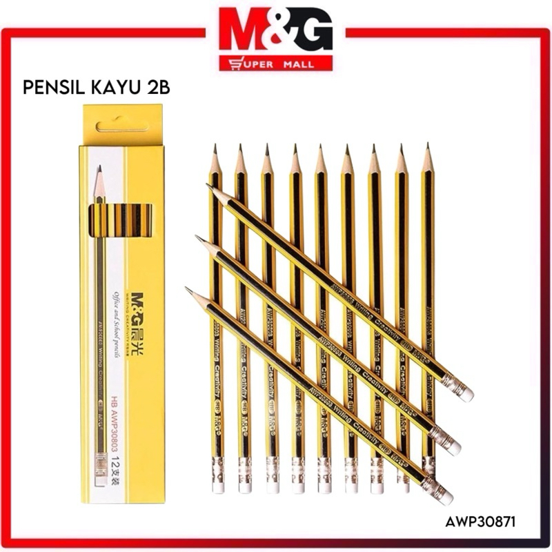 

M&G Pensil HB Black-Yellow / Pensil M&G HB Hitam Kuning AWP30871 12pcs