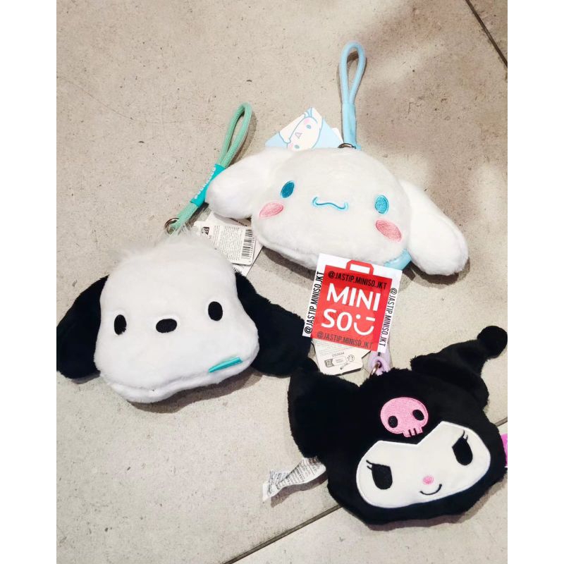 MINISO x SANRIO 🆕 Dompet Koin + Tali Strap KUROMI, POCHACCO, CINNAMOROLL (sz.22x2x13cm)