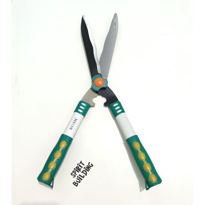 GUNTING PAGAR TANAMAN GAGANG PVC FIBER HIJAU RUSH GUNTING RUMPUT BUNGA DENGAN DUA TANGAN