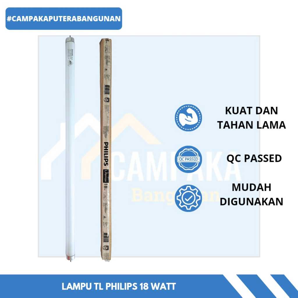 Lampu Neon Panjang Lampu TL PHILIPS 18 Watt