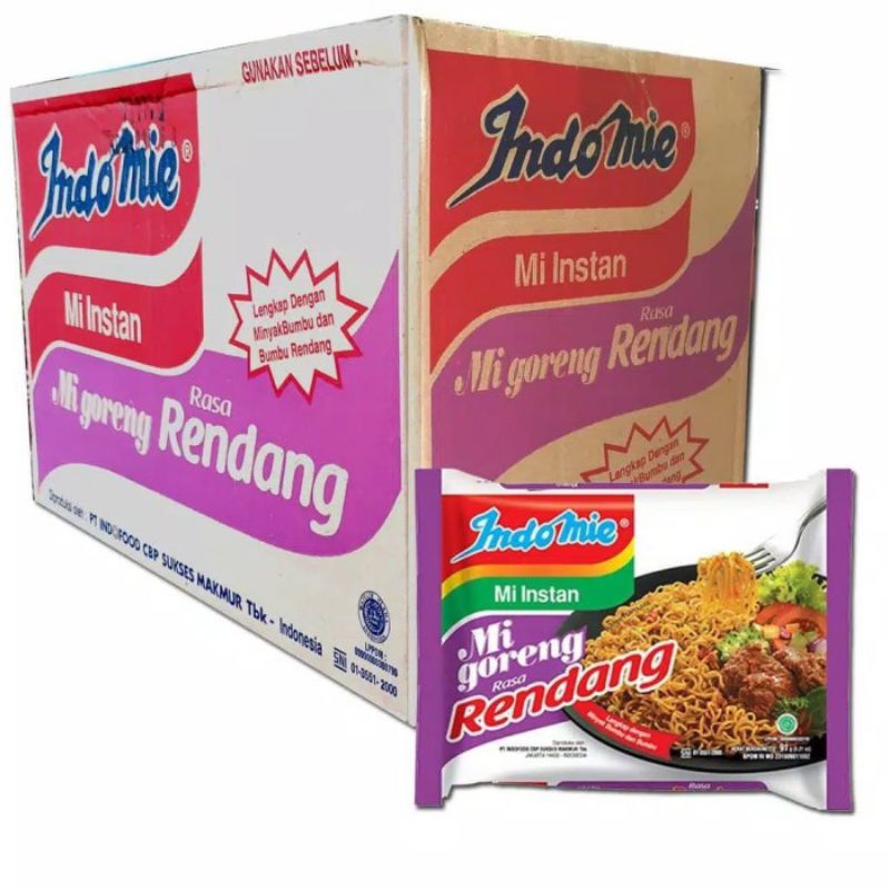 

Indomie Goreng Rendang 91Gr 1Karton/Dus isi 40Pcs