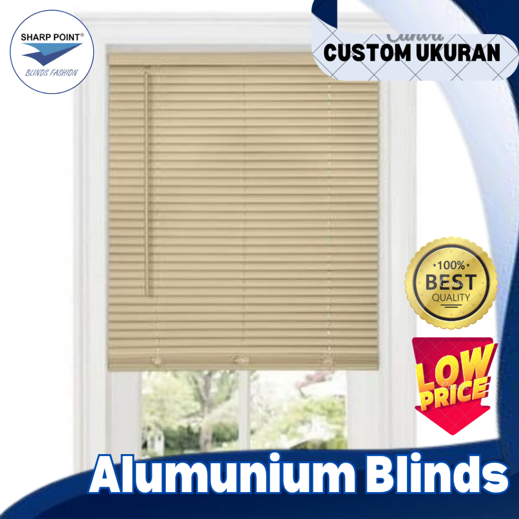 Sharp Point Venetian Blind Manual 25mm - PERFORATED SLAT - Alumunium Blinds - Horizontal Blinds