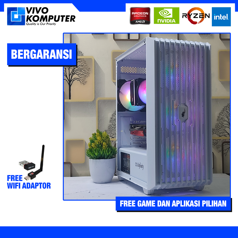 PC Gaming Desain INTEL Core I5 10400F | GTX 1660 SUPER | 16GB DDR4