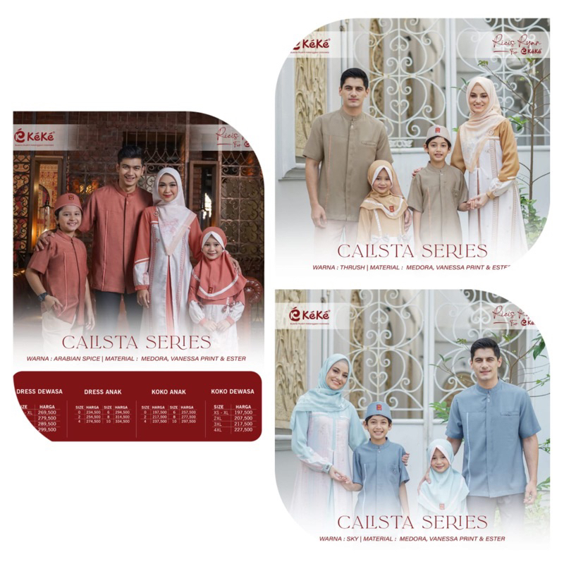 Sarimbit Keluarga Keke Calista Series Terbaru | Calista Series | Keke Busana | Sarimbit Keke Calista