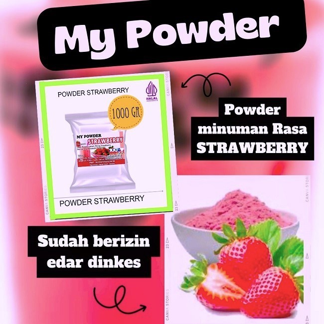 

Powder Rasa Stawberry - Bubuk Minuman Rasa Strawberry 1kg