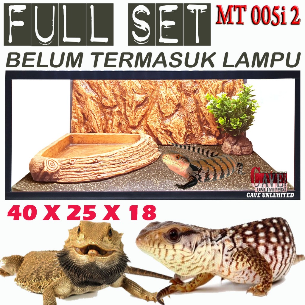 MT005I2 PAKET TERRARIUM AKUARIUM KANDANG PANANA SALVA VARANUS KADAL REPTILE BIAWAK ENCLOSURE HEWAN R