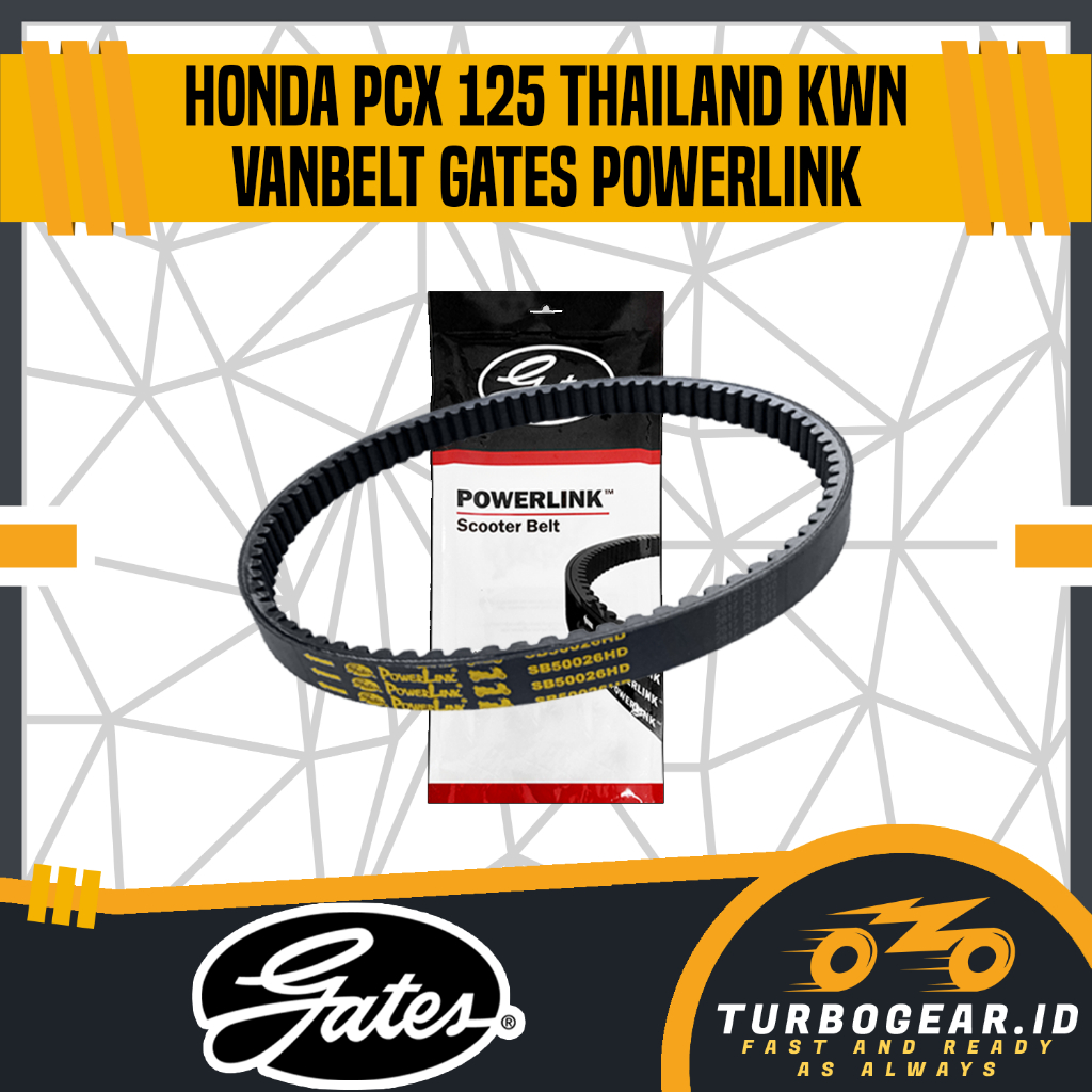 Vanbelt Van belt V belt Fanbelt PCX 125 CBU Thailand KWN Gates Powerlink