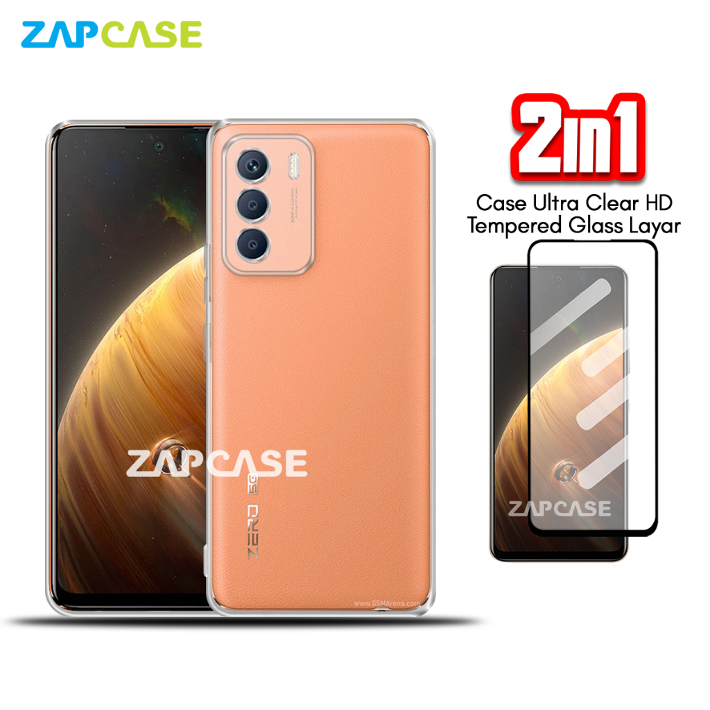 Soft Case Infinix Zero 20, Zero 5G ( 2023 ) Casing Ultra Clear Free Tempered Glass