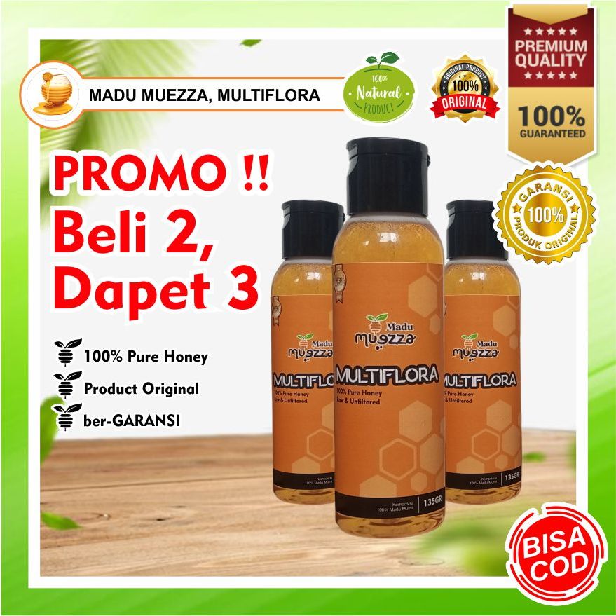 

[ PROMO TERBATAS ] MADU MURNI MULTIFLORA RAW HONEY ASLI MUEZZA , 100% MADU ASLI MANIS & LEMBUT MADU MULTI FLORA dari Nektar Bunga Pilihan Kesukaan Keluarga sbg Minuman Kesehatan