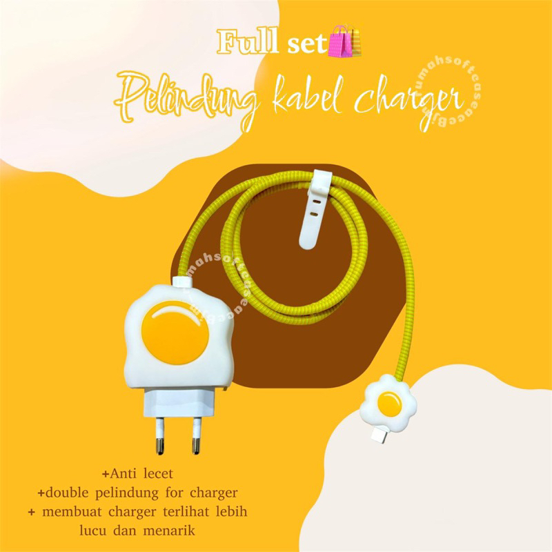READY Cable Bite Set Paket Cover Pelindung Kepala & Kabel Charger Spiral / Cable Set Protector - Com