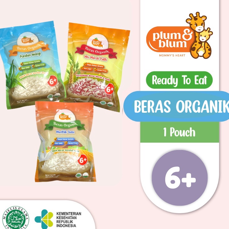 

Terlaris Plum Blum Beras Organik MPASI Beras Merah Pandan Wangi 3 gr