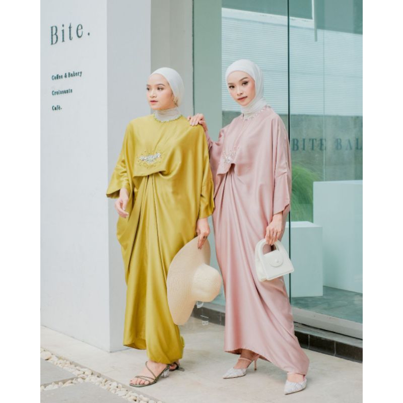 KAFTAN PAYET LEBARAN CANTIK - KAFTAN PAYET - KAFTAN SATIN PREMIUM - BAJU LEBARAN