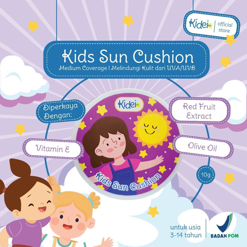 [BPOM] Kids Sun Cushion - Cushion Foundation Bedak Anak Dengan UV Filter