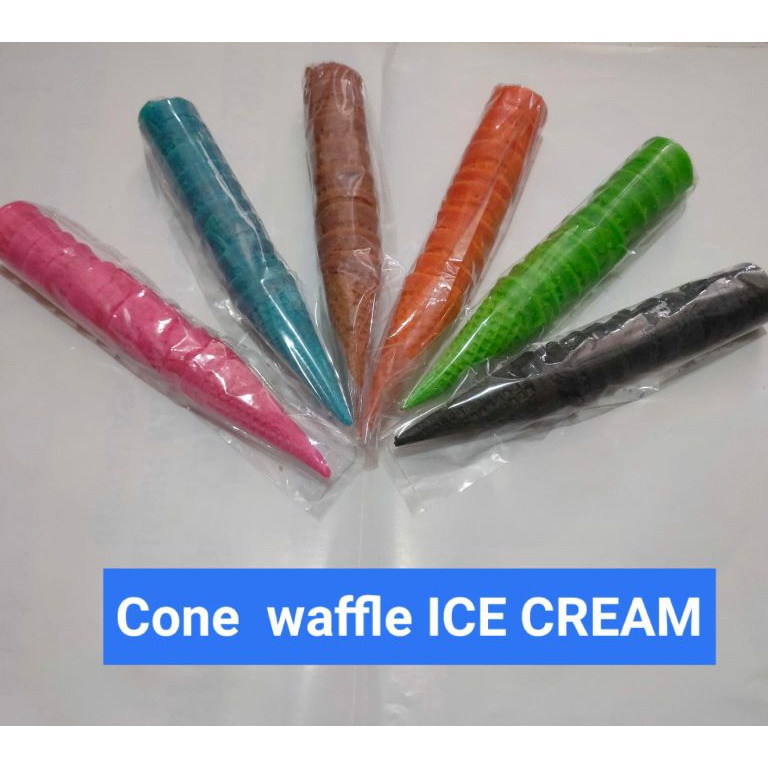 

MURAH LEBAY 5 pack CONE CORNELLO WAFFLE ICECREAM WARNA WARNI