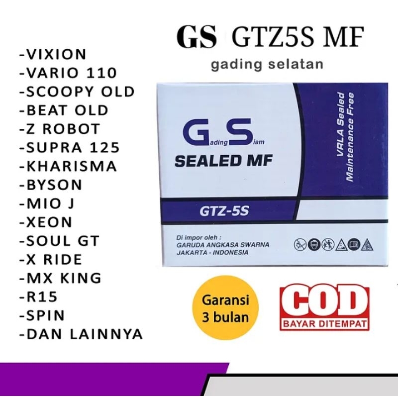 AKI KERING GS AKI KERING MOTOR GTZ5S GS