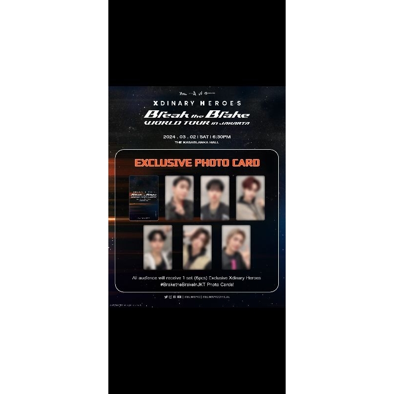 sharing photocard xdinary heroes btb in jakarta break the brake gaon jungsu gunil ode junhan jooyeon
