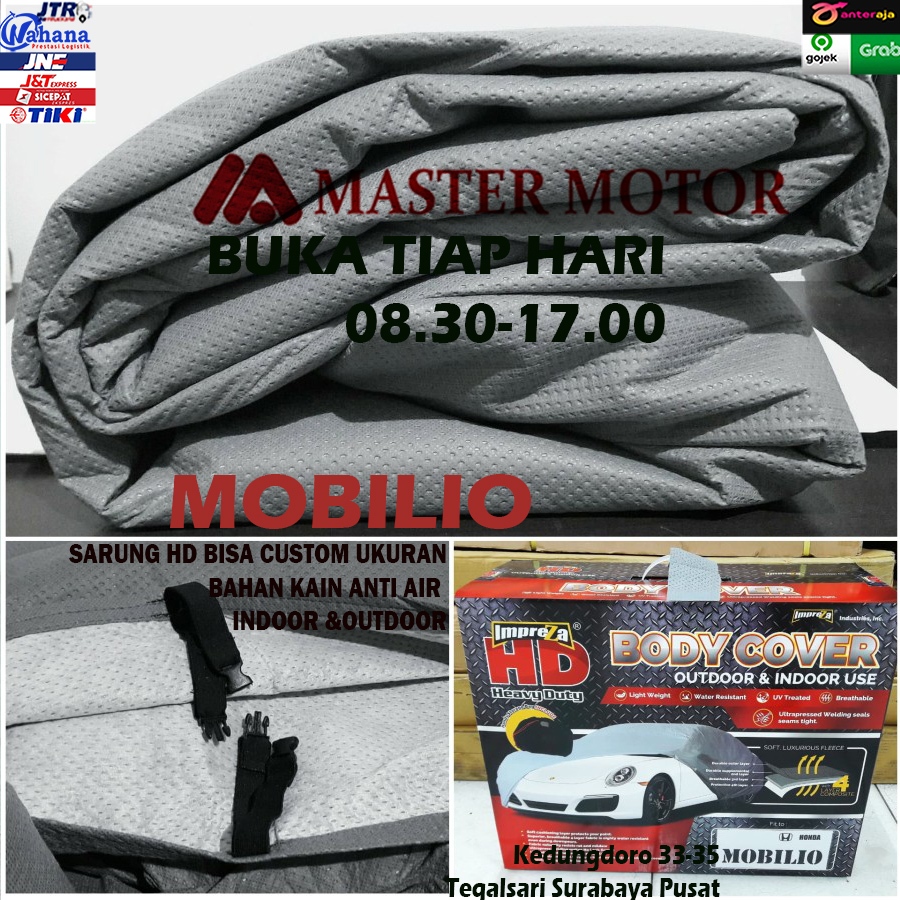 Body Cover Mobilio 4 Lapis Kain Anti Air - Sarung Mobil Impreza HD Waterproof / Cover Mobilio / Camr