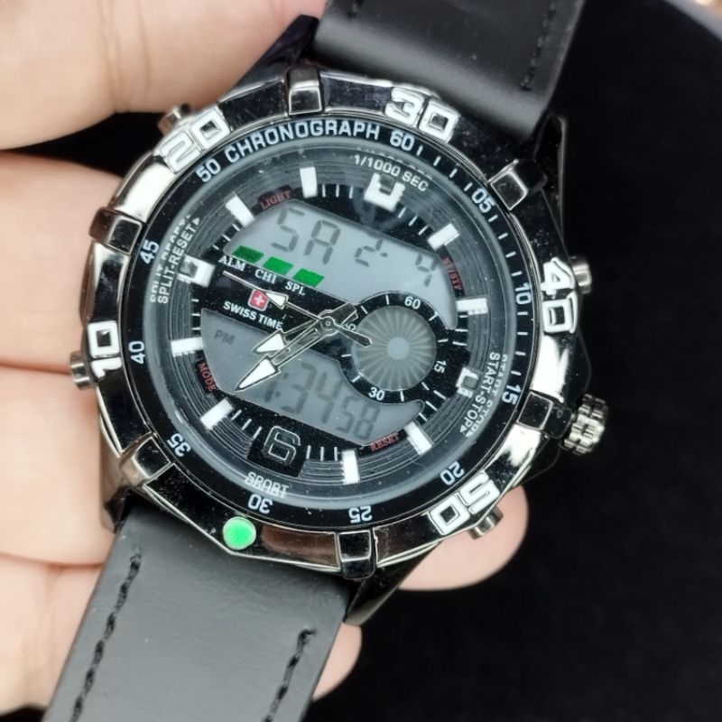 SWISS TIME JAM TANGAN PRIA COWOK COWO ANTI TAHAN AIR ORIGINAL SPORT TERBARU MEWAH 2023 MURAH
