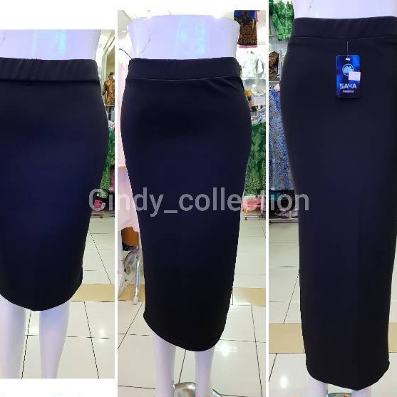 PROMO MURAH Rok Span Scuba Pendek 78 Panjang Rok Scuba Rok Kerja ROK Pensil ROK Hitam Rok Wanita ROK