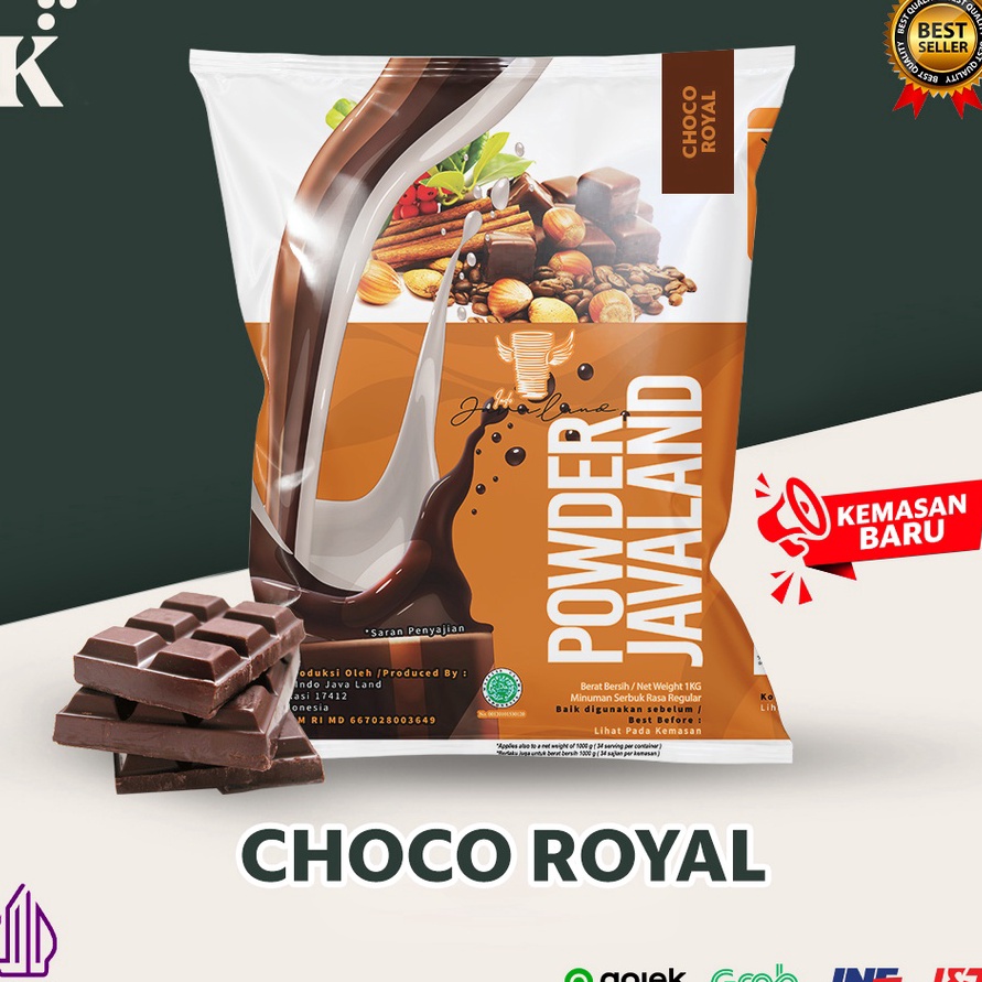 

STOK SIAP COD Bubuk Minuman Bubble Powder Drink Choco Royal ORIGINAL Javaland 1kg