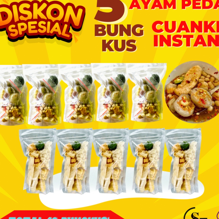 

KODE 77 PAKET MIX 5 CUANKI INSTAN MIX BOCI AYAM SUWIR 5PCS