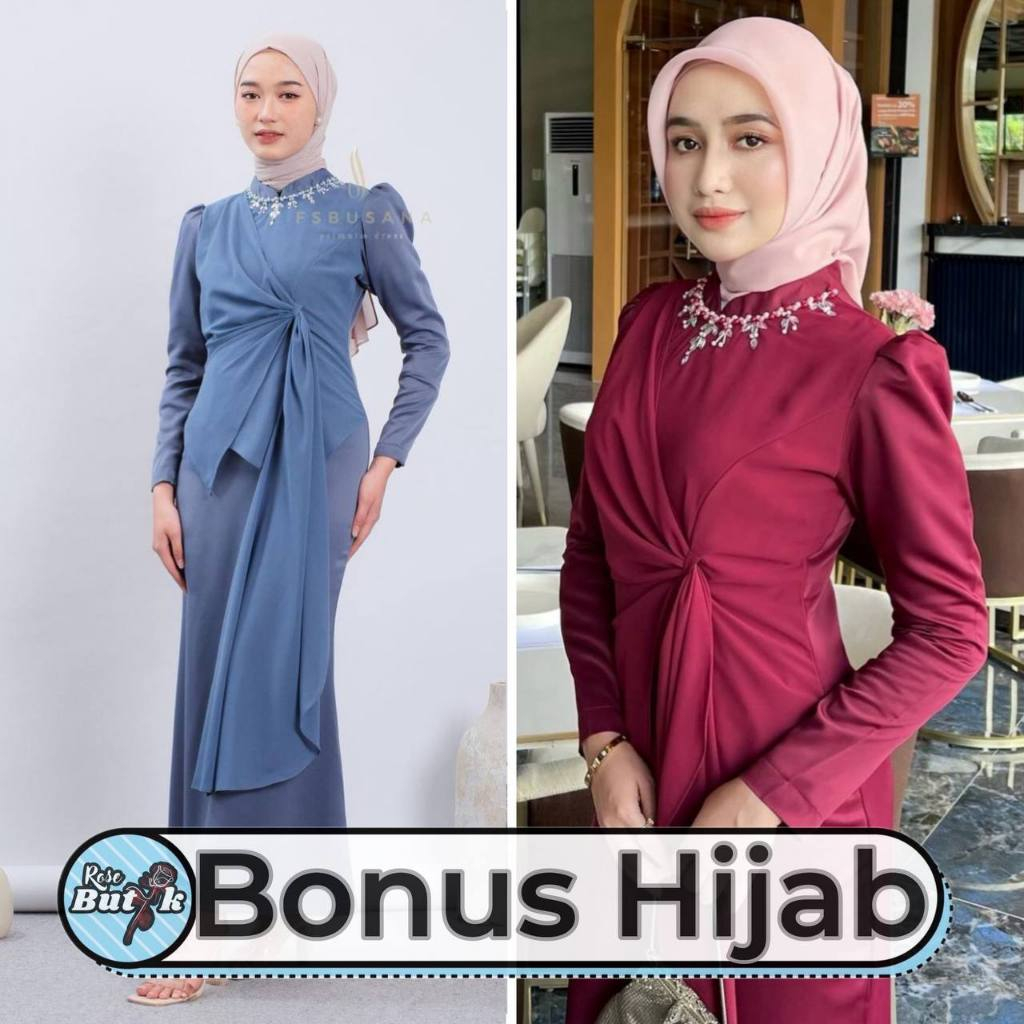 ( ADA JUMBO ) GEVIRA DRESS  Pesta Setelan Wanita Baju Kondangan Baju Lebaran Kekinian 2024