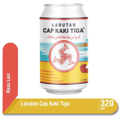 

Cap Kaki Tiga Larutan Penyegar Leci Kaleng 320 ml