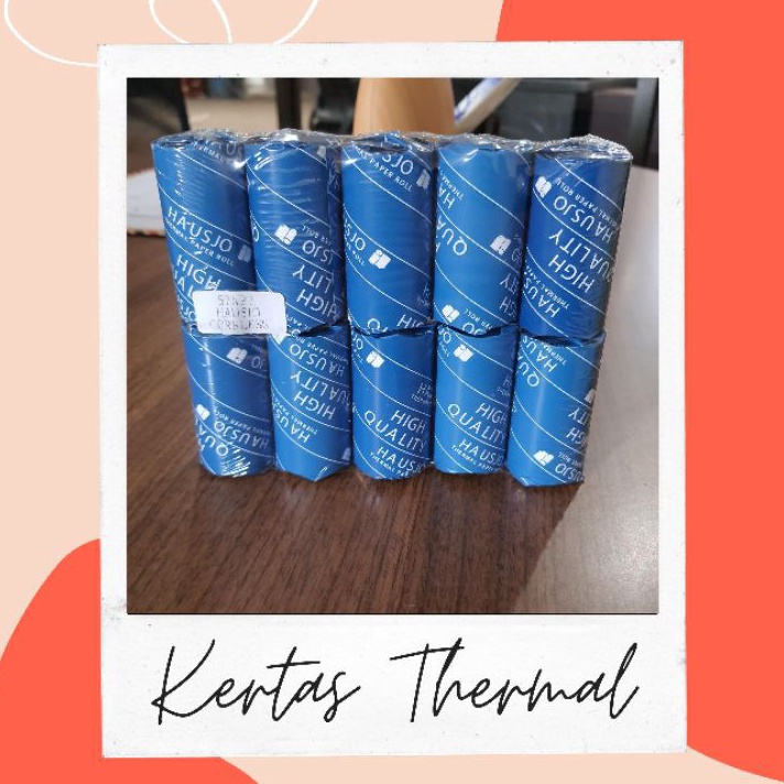 

77 Kertas termal printer bluetooth Hausjo 57x31 mm Premium Quality isi 1 roll