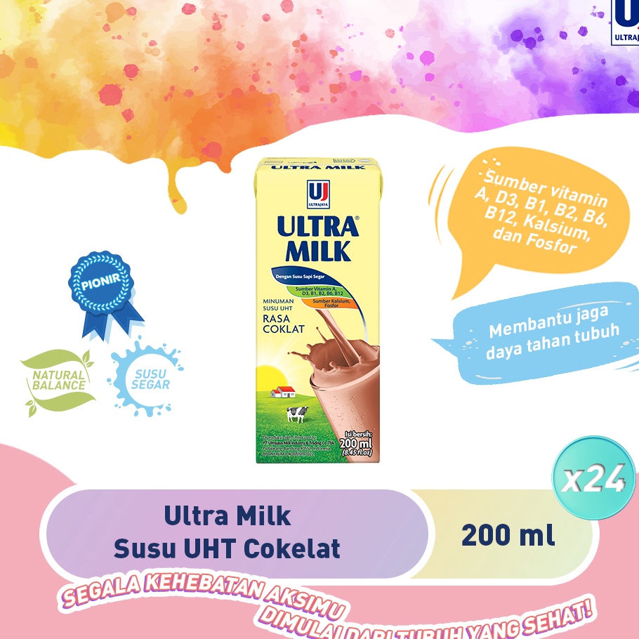 

55 COD Ultra Milk Susu UHT Cokelat 2ml 1 Dus isi 24pcs