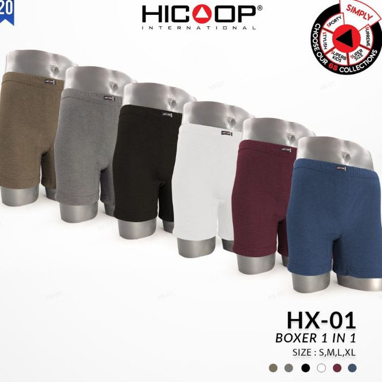 Super Hadiah  Celana Dalam Boxer Hicoop HX1  Kolor Hicoop  Hicoop Underwear Murah